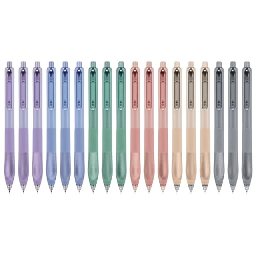 Linbsunne Gel Pens, 0.5mm Black Ink Pens Quick Dry, 18-count | Fine Point Smooth Writing Pens with Comfort Grip Retractable Pen for Nurses Teacher, Journaling, Office School Supplies - color: 18-count