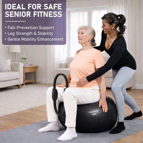 PhysKcal Pilates Ring, 15-Inch Magic Circle with Thick Padded Handle - color: Onyx Night
