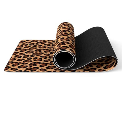 FOLAI Extra Thick Yoga Mat 6mm - color: leopard print