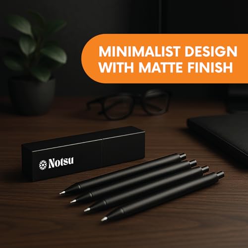 Notsu Black Paper Journal & White Gel Pen Bundle | B5 Dot Grid Notebook, Bullet Journal Set, Sketching & Art Supplies, 160 Premium Pages + 4 White Gel Pens for Dark Paper