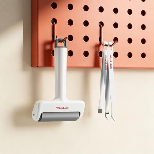 Brayer Roller & Mat Tweezers Remover Set: Worklion Brayer Compatible with Cricut/Brother Printmaking and Crafts Stamping, Plus Two functioned Tweezers Perfect for Fabric, Vinyl, Iron-On and Paper