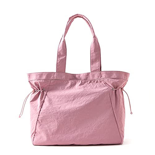 VAKAER Tote Bag for Women, 18L Side Cinch Shopper Bag, Large Hobo Bag, Lightweight Shoulder Bags for Work, Workout, Travel - color: Blush Pink