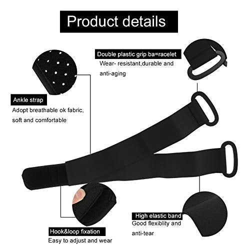 ZJchao Stretching Strap Yoga Strap, Foot Drop Fascitis Plantar Ankle Training Belt, Exercise Strap, Black, OK Cloth