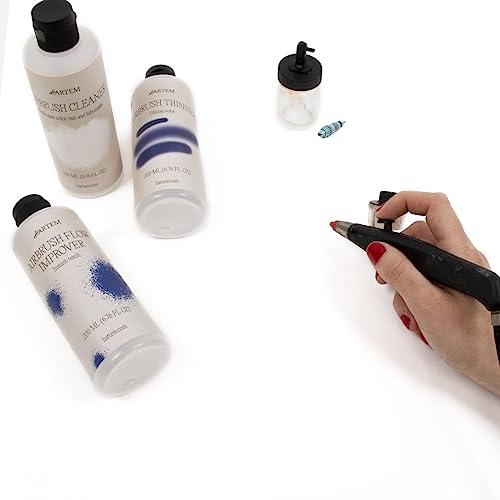 Hartem - Airbrush Cleaner 200 ml (6.76 Fl Oz) with Anti-Spill Cap | Removes Dried Paint, Prevents Clogging and Lubricates Airbrush Mechanisms Without Deterioration - size: Airbrush Cleaner 200ml (6.76 Fl Oz)