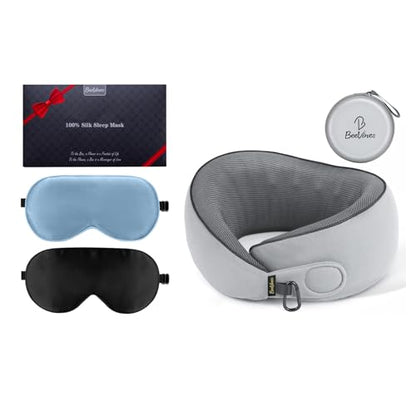 BeeVines Silk Sleep Masks & Travel Neck Pillow
