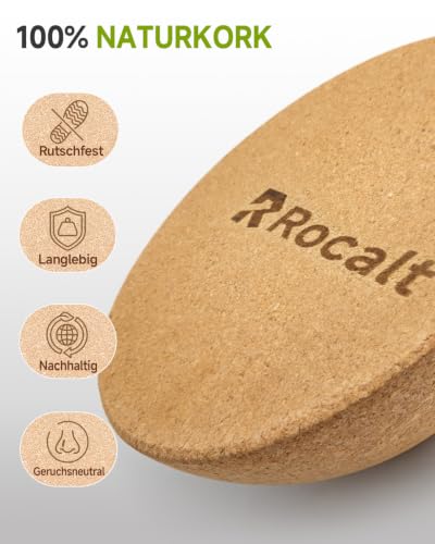 Rocalt Half Ball Balance Trainer, 11.8” Cork Wobble Board