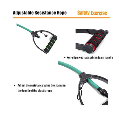 Resistance Bands with Handles, Exercise Bands - Perfect Stretch Rope for Home Workouts, Ideal for Fitness Enthusiasts & Home Gym - color: Red 2.0
