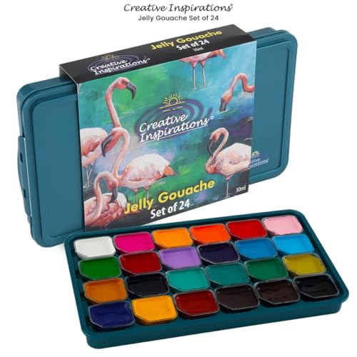 Creative Inspirations Jelly Gouache - Assorted Colors 100 mL - Unique & Vibrant Jelly Gouache Paint for Artists, Beginners, Painting Parties and More - color: Assorted Colors, size: 100 mL