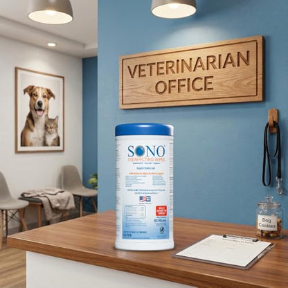 SONO Disinfecting Wipes - Alcohol-Free, No Bleach, Medical-Grade I Multi-Surface Cleaning for Home, School, Office I Gentle on Electronic Devices I Everyday Use I 480 CT (Canister of 6) - size: 6 Pack