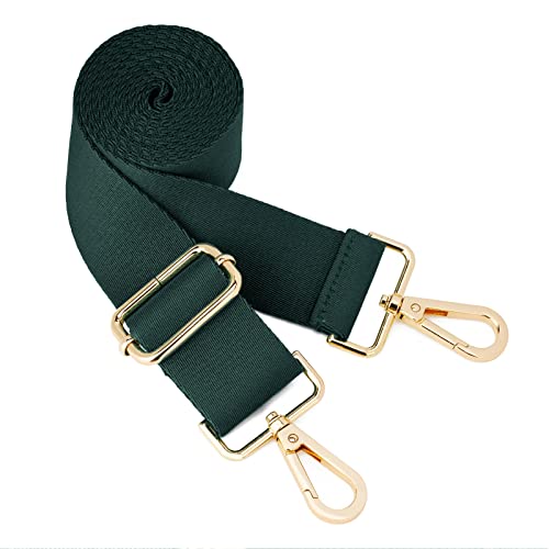 ZOOEASS Wide Shoulder Strap (Solid),Adjustable Replacement Belt Crossbody Canvas Bag Handbag - color: Forest Green