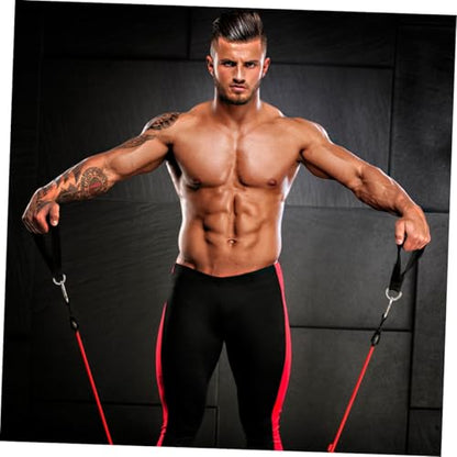 Garneck 4pcs Resistance Band Handles Plastic D Ring Exercise Strap Foam Handle Band Fitness Equipment for Home Gym Overhead Strength Training Stretching Black - color: 4pack