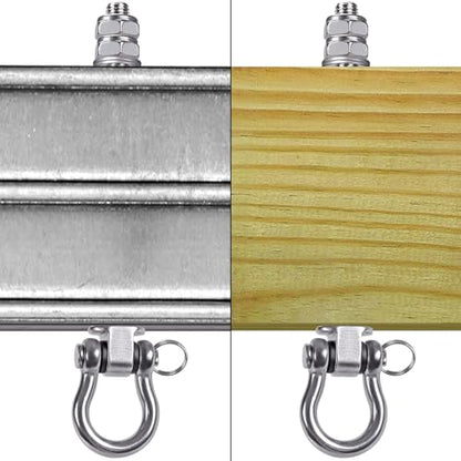 BeneLabel Heavy Duty Swing Hangers with Bearings - Set of 2 Stainless Steel 304 Hardware for Wood & Metal Beams - Ideal for Hanging Hammocks, Yoga Swings, Porch Swing - 1500LB Capacity - 7" x M2/5" - color: 2 pack - 7"