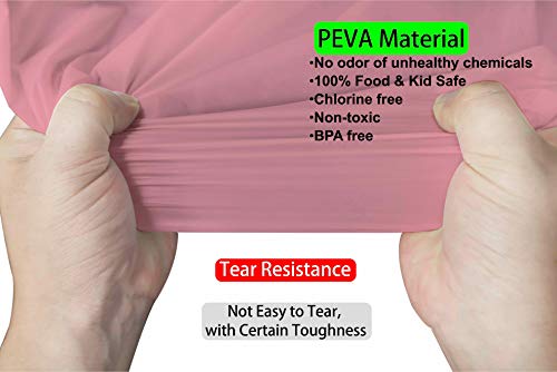 Pink Plastic Tablecloths 2 Pack Disposable Table Covers 84 Inch Circle Bridal Shower Party Tablecovers PEVA Vinyl Table Cloths for BBQ Picnic Birthday Wedding Banquet Parties 6 ft Round Table Use - color: E01 Pink