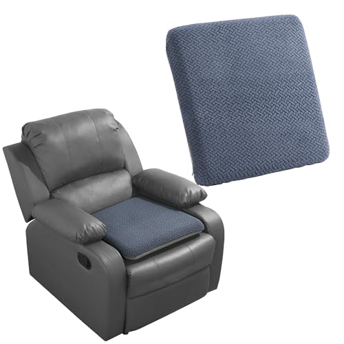 HOMBYS Tufted Furry Recliner Seat Cushion for Elderly Foam Curved Edge Large Square Seat Cushion for Recliner Chair, Floor Pillow, Office Chair, Car, No Pressure on Thighs(Grey, 20 * 18 * 3in) - color: Grey, size: 20*18*3in