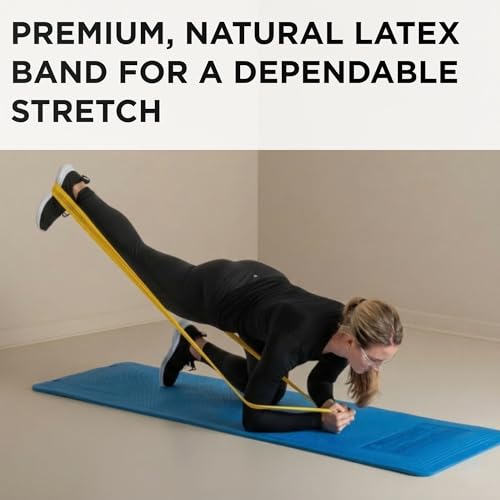 THERABAND Resistance Bands, Exercise Band, Physical Therapy, Rubber, Yellow - color: Yellow - Thin