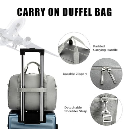 Uarition 14 inch Small Gym Bag, Mini Duffle Bag for Travel Sports- Grey - color: Grey