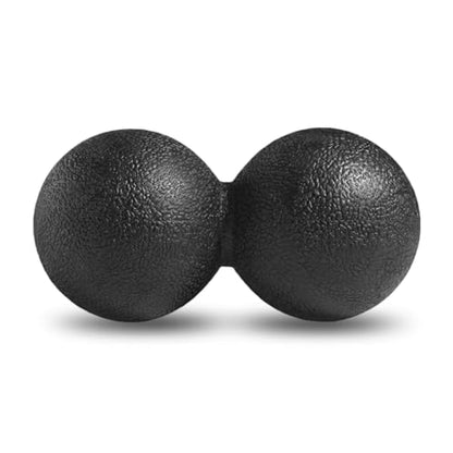 GOGO Peanut Massage Ball for Myofascial Release, Black Double Lacrosse Fascia Balls for Back Feet Trigger Point Therapy, Deep Tissue - color: Black