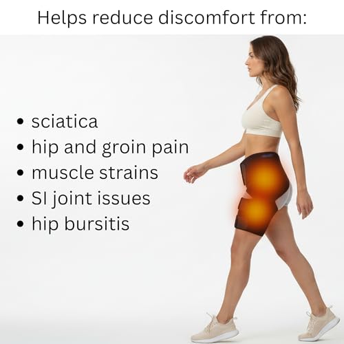 ROXOFIT Hip Brace for Sciatica Pain Relief, Thigh, Hamstring, Groin Pull - Compression Support Wrap Sleeve for Sciatic Nerve, SI Joint, Hip Bursitis, Pulled Muscles for Men, Women - size: Large, style: Right