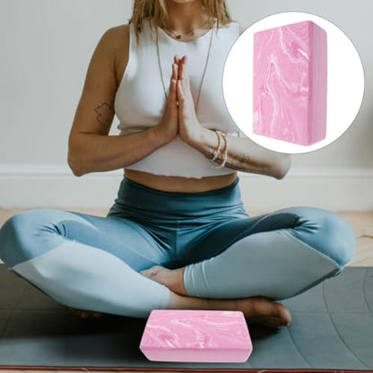 Pink High Density Yoga Block Foam Brick for Exercise and Dance Lightweight Yoga Equipment for Flexibility Balance and Workout Support 8.85X5.90X2.95In