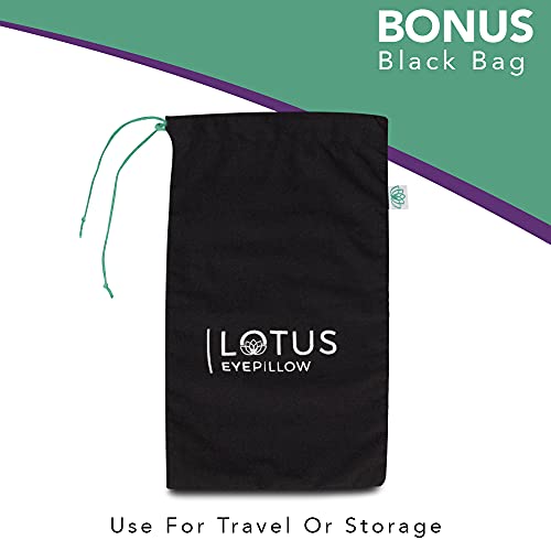 Lotus Lavender Eye Pillow - Weighted Mask for Meditation - color: Green