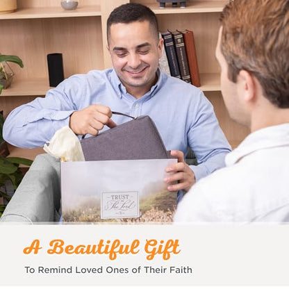 Christian Art Gifts Men/Women's Bible Cover Jesus Fish, Gray Canvas, Small - color: Gray/Jesus Fish, size: Small