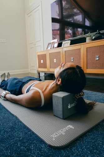 Wellrox Supportive Yoga Block Non-Slip EVA for Yoga, Pilates, Stretching, and Meditation (4"x6"x9") - color: Rose Gold