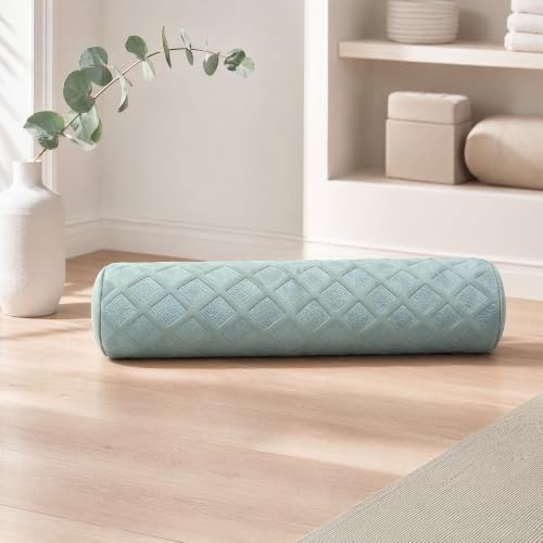 3.1" Small Neck Roll Memory Foam Pillow Cylinder,Detachable Cover - color: Green S, size: Small - 3.1" H