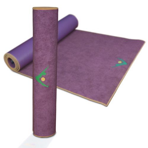 AURORAE Synergy 2in1 Hot Yoga Mat with integrated Non Slip Microfiber Towel. No Slipping No Bunching/Odor Patent Protected, Machine Washable