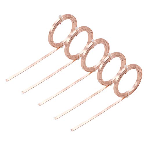 Fashewelry 5mm Aluminum Flat Wire Rose Gold Bendable Metal Craft Wire 6.56Ft x 5 Rolls for Bezel Sculpting Armature Jewelry Making Gem Metal Wrap Total 32.8 Feet - color: Flat-5mm-PeachPuff