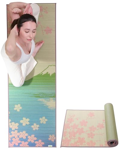 FULI Japanese Tatami Yoga Mat, Igusa Mat, Non-Slip Exercise & Fitness Mat