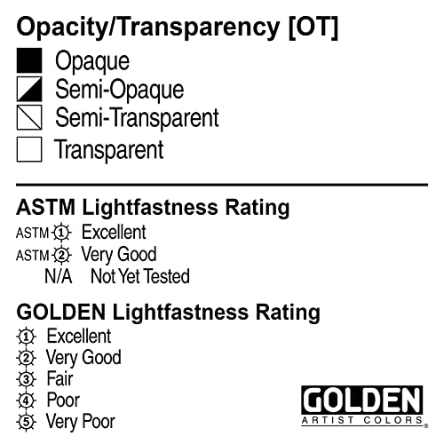 GOLDEN OPEN Slow-Drying Acrylics, Azo Gold, 2 fl. oz. / 59 ml Tube