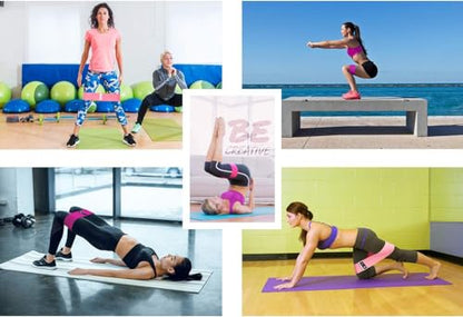 Fittest Pro by Limm Resistance Bands for Legs and Butt, Fabric Exercise Loop Bands Yoga, Pilates, Rehab, Fitness and Home Workout, Strength Bands for Booty - color: Pink Fabric Booty Bands