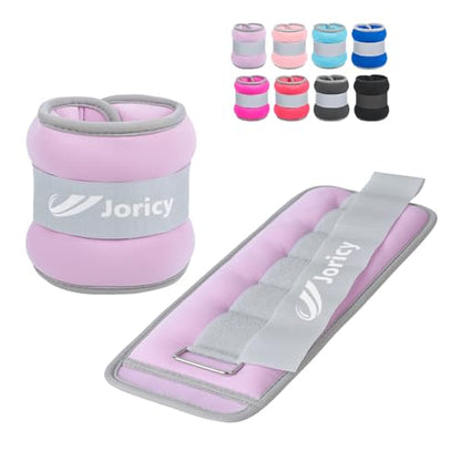 Ankle Weights A Pair of 1/2/3/4/6/8/10/12/20 LBS Wrist Leg Arm Weights for Women Men with Adjustable Straps, Strength weighted for Physical Therapy Running Walking Home Fitness Gym Workout Weight Loss - color: Light Purple