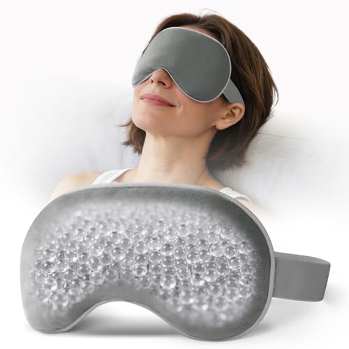 Umisleep Heated Eye Mask, Microwavable Moist Heat, Warm Compress, Grey | Eye Heating Pad for Dry Eyes, MGD, Stye, Blepharitis and Chalazion, Weighted Eye Mask for Sinus Headache, Eye Warmer - color: Grey