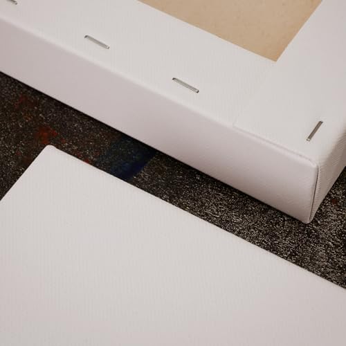 PHOENIX 12x12 Inch 2 Pack Gallery Canvas - 1.5 in Thick Square Canvases for Painting - Deep Edge 100% Cotton 11 Oz. Gesso Primed White Blank Professional Canvas Oil & Acrylic Paints - size: 12"x12", style: Gallery