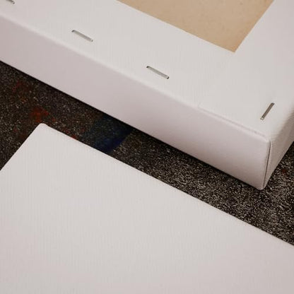 PHOENIX 10x10 Inch 3 Pack Gallery Canvas - 1.5 in Thick Square Canvases for Painting - Deep Edge 100% Cotton 11 Oz. Gesso Primed White Blank Professional Canvas Oil & Acrylic Paints - size: 10"x10", style: Gallery