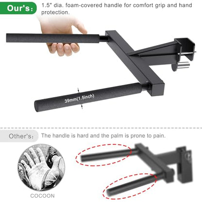 SELEWARE Squat Rack Attachment for Power Cage with 5/8" or 1" Holes - color: A: Dip Bar Attachment(2x2 Rack, 5/8 & 1" hole)