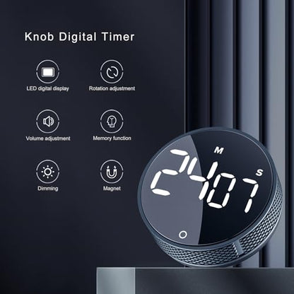 AVINIA Digital Kitchen Timers, Visual timers Large LED Display Magnetic Countdown Countup Timer for Classroom Cooking Fitness Baking Studying Teaching, Easy for Kids and Seniors - color: Starry Blue