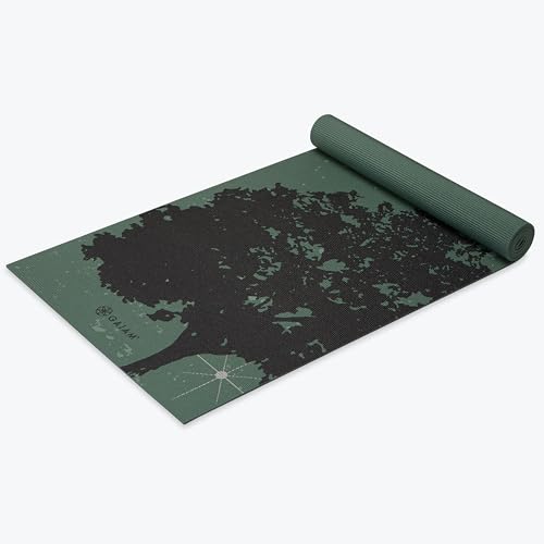 Gaiam Yoga Mat Classic Print, 4mm Non-Slip Mat | Lightweight 4mm print yoga mat with non-slip grip. Ideal for yoga, Pilates & floor workouts at home or studio. - color: Luminary