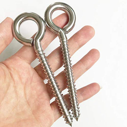 Hammock Hanging Kit, Heavy Duty Swing Hangers Eye Hooks for Hanging Swing Stainless Steel Hammock Hook Carabiner Set Swing Hardware for Yoga Chair Indoor Outdoor