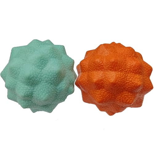 Foot Massage Ball, Pain Relieve from Plantar Fasciitis, Massage Tool for Tight Muscles and Sore Feet, Restore Foot Massage Roller, Myofascial Release - color: 1 Orange Green Massage Ball