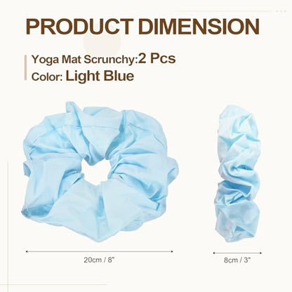 Yoga Mat Scrunchy, Durable & Elastic Fabric Yoga Mat Strap Band - color: Light Blue