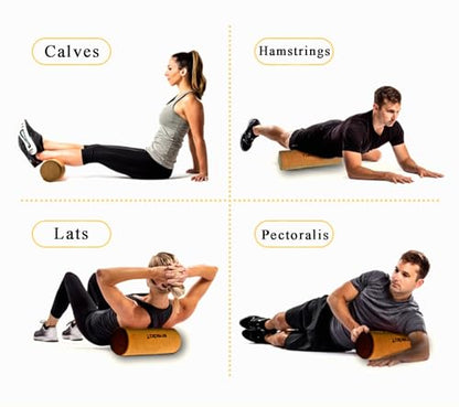 Muscle Roller 24" Large Therapy Foam Rollers Back& Hamstrings&Quads - size: 23.6 in x 4 in Cylindrical