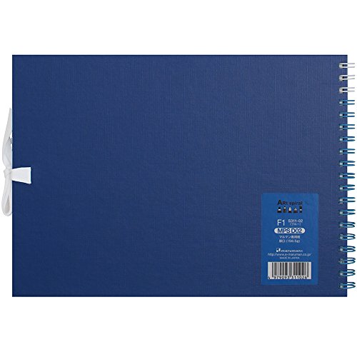 Maruman S311-02 Sketchbook F1 Art Spiral Drawing Paper, Thick, Blue, 24 Sheets - color: blue, size: F1 (5.83" x 8.27")
