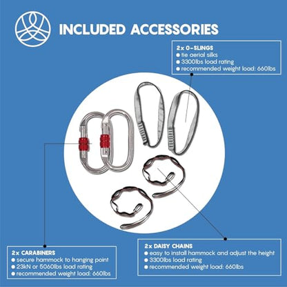 Aerial Yoga Hammock Swing, 4.5 Yards, Aerial Silks with Hardware - color: Lavender, size: 5.5 yards