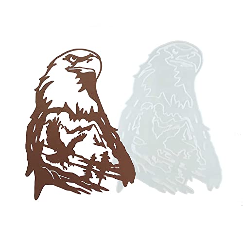 Bald Eagle Resin Mold - Eagle Wall Art with Mountain and Forest Tree - DIY Craft, Door Decor
