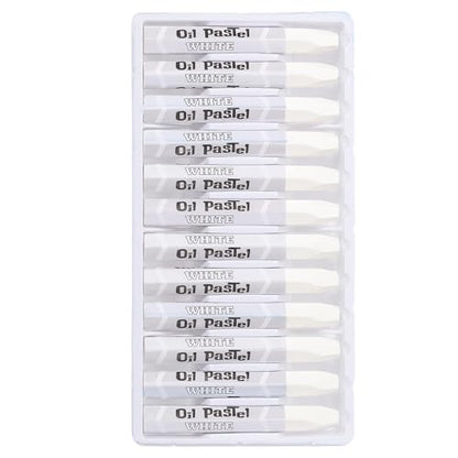 PATIKIL White Oil Pastels, 48Pcs Soft Oil Crayons Pastels Stick Vibrant and Creamy Art Supplies Bulk for Artists Beginners Art Painting Drawing Blending Graffiti Gallery - color: White