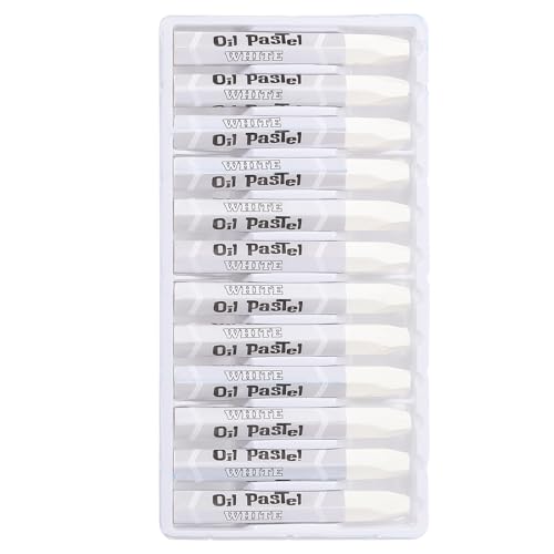 PATIKIL White Oil Pastels, 48Pcs Soft Oil Crayons Pastels Stick Vibrant and Creamy Art Supplies Bulk for Artists Beginners Art Painting Drawing Blending Graffiti Gallery - color: White