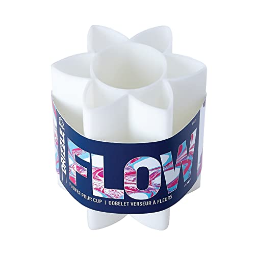 FolkArt Drizzle Open Pour Cup, Flower Pour Cup Perfect for Fluid Paint Pouring Arts and Crafts Projects, 50423 - style: Flower Pour Cup