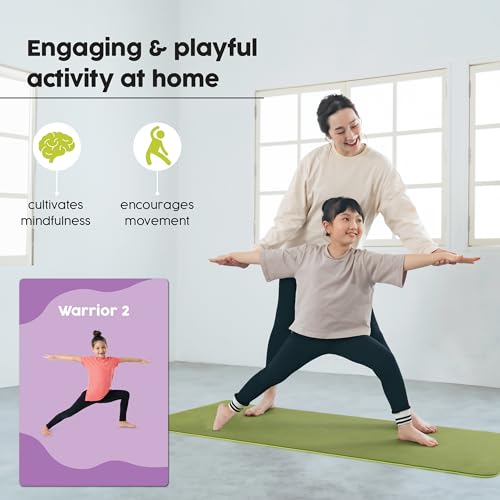 Yoga Cards for Kids: 100 Real-Life Yoga Poses, Kid-Friendly Activities for Home & Gym, Beginner to Advanced, Promotes Mindfulness